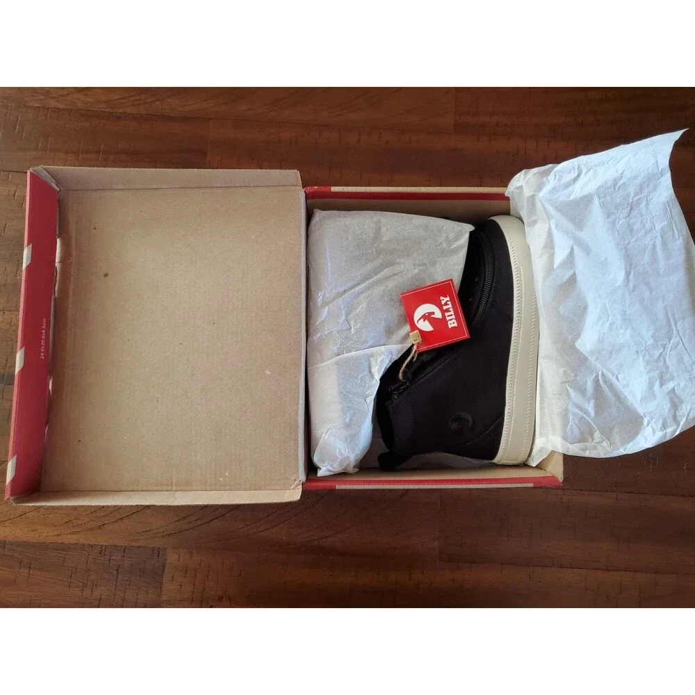 New Boy's BILLY Footwear Shoes Inclusion Adaptive Hi-top Black Zipper - Size 1